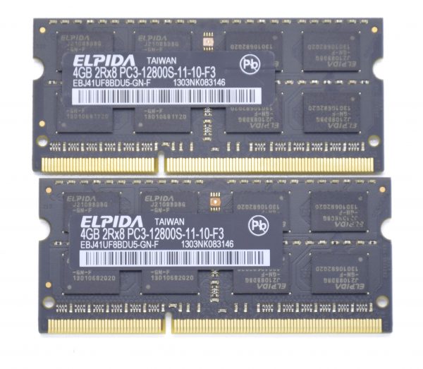 Elpida 8GB (2x4GB) 1Rx8 PC3L-12800S Apple RAM Memory EBJ41UF8BDU5-GN-F