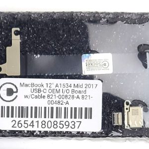 MacBook 12" A1534 Mid 2017 USB-C OEM I/O Board w/Cable 821-00828-A 821-00482-A