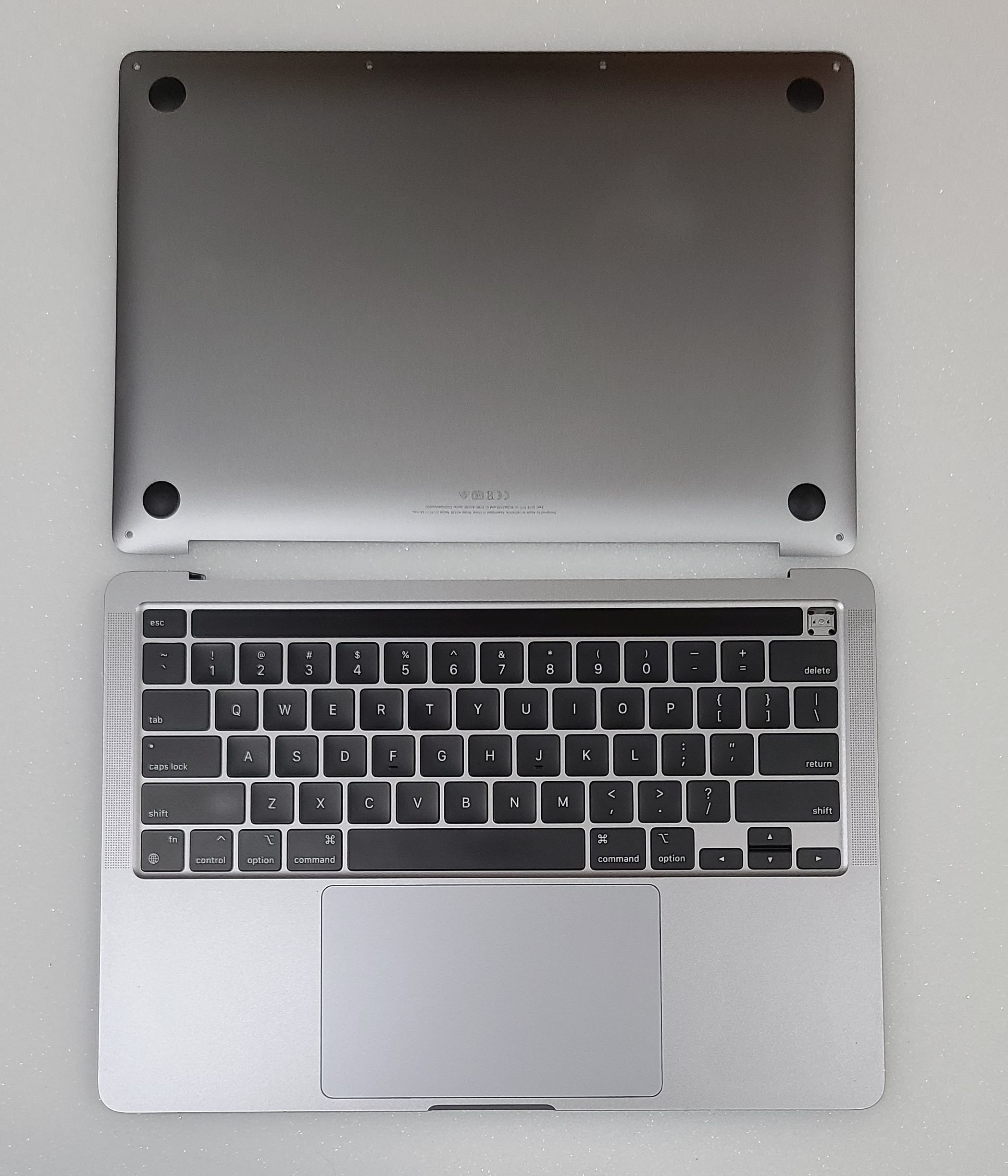 Grd B MacBook Pro 13” A2338 M1 Top Case Gray Keyboard Touchpad Battery & more eSocket.us