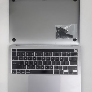 Grd B+ MacBook Pro 13” A2338 M1 Top Case Gray Keyboard Touchpad Battery & more