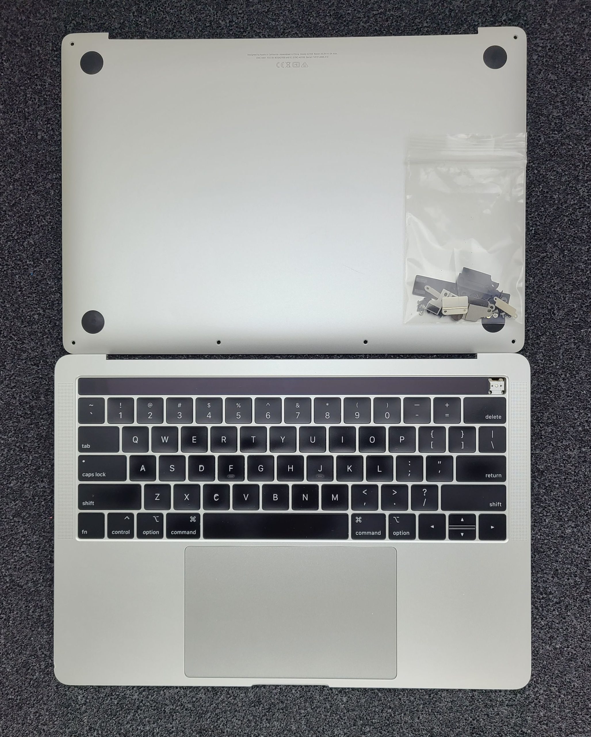 MacBook Pro 13 A2159 Silver Top Case Keyboard Touchpad Battery 87