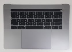 MacBook Pro 15″ A1990 2019 Space Gray Top Case Keyboard Touchpad Battery 90%