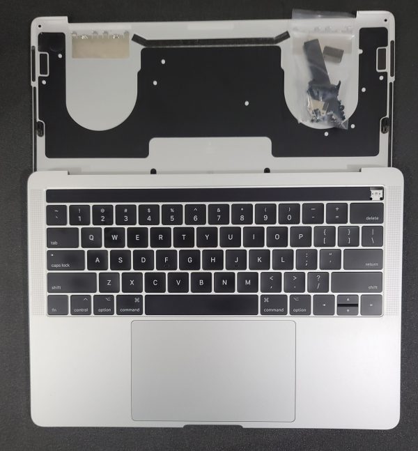 Grd A- MacBook Pro 13" A1706 Silver Top Case Keyboard TrackPad Cover