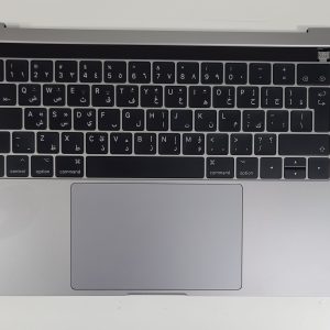 ARABIC MacBook Pro 13" A1706 Gray Top Case Keyboard Battery 90% TrackPad