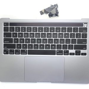 Grd A- MacBook Pro 13 A2338 M1/M2 Top Case Gray Keyboard Touchpad Battery 95%