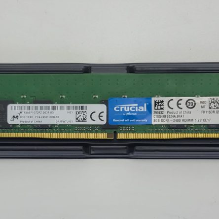 Micron 8GB 1Rx8 PC4-2400T DDR4 2400MHz REG RDIMM ECC MTA9ASF1G72PZ