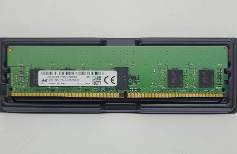 Micron 4GB 1Rx8 PC4-2400T DDR4 2400MHz REG RDIMM ECC MTA9ASF51272PZ