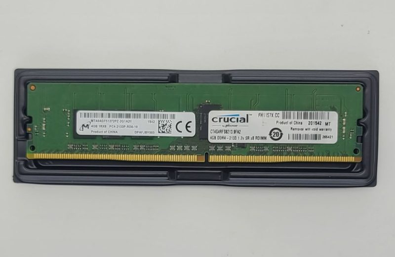 Micron 4GB 1Rx8 PC4-2133P DDR4 2133MHz REG RDIMM ECC MTA9ASF51272PZ