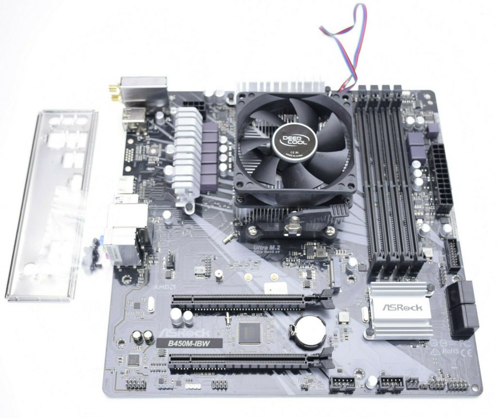 ASRock B450MIBW AM4 AMD B450 Micro ATX AMD Motherboard w/ Heatsink TESTED eSocket.us